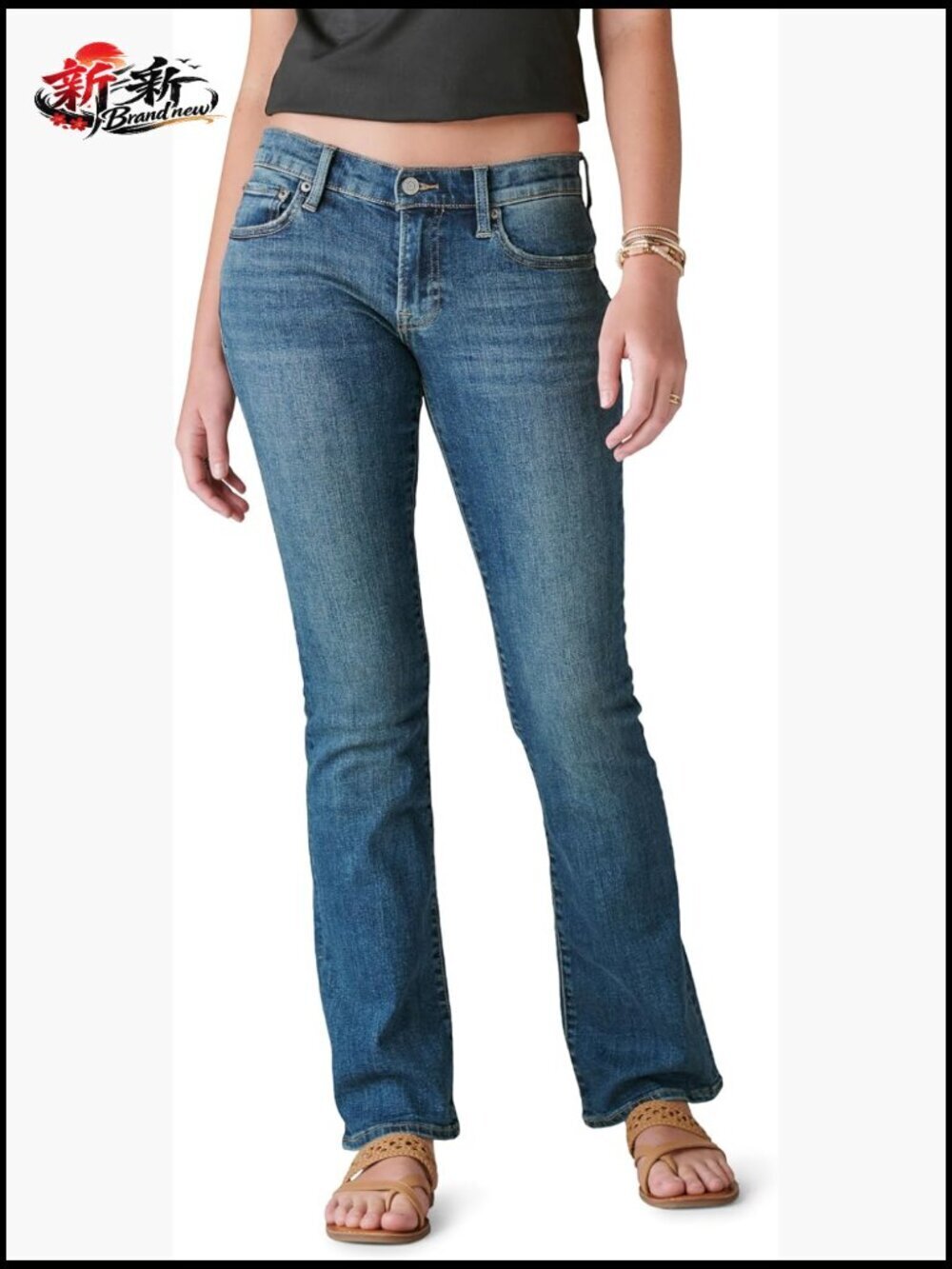 Mid Rise Bootcut Jeans with Classic 5-Pocket Styling